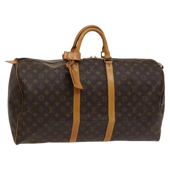 LOUIS VUITTON Monogram Keepall 55 Boston Bag M41424 LV Auth ar13527 - Picture 1 of 16